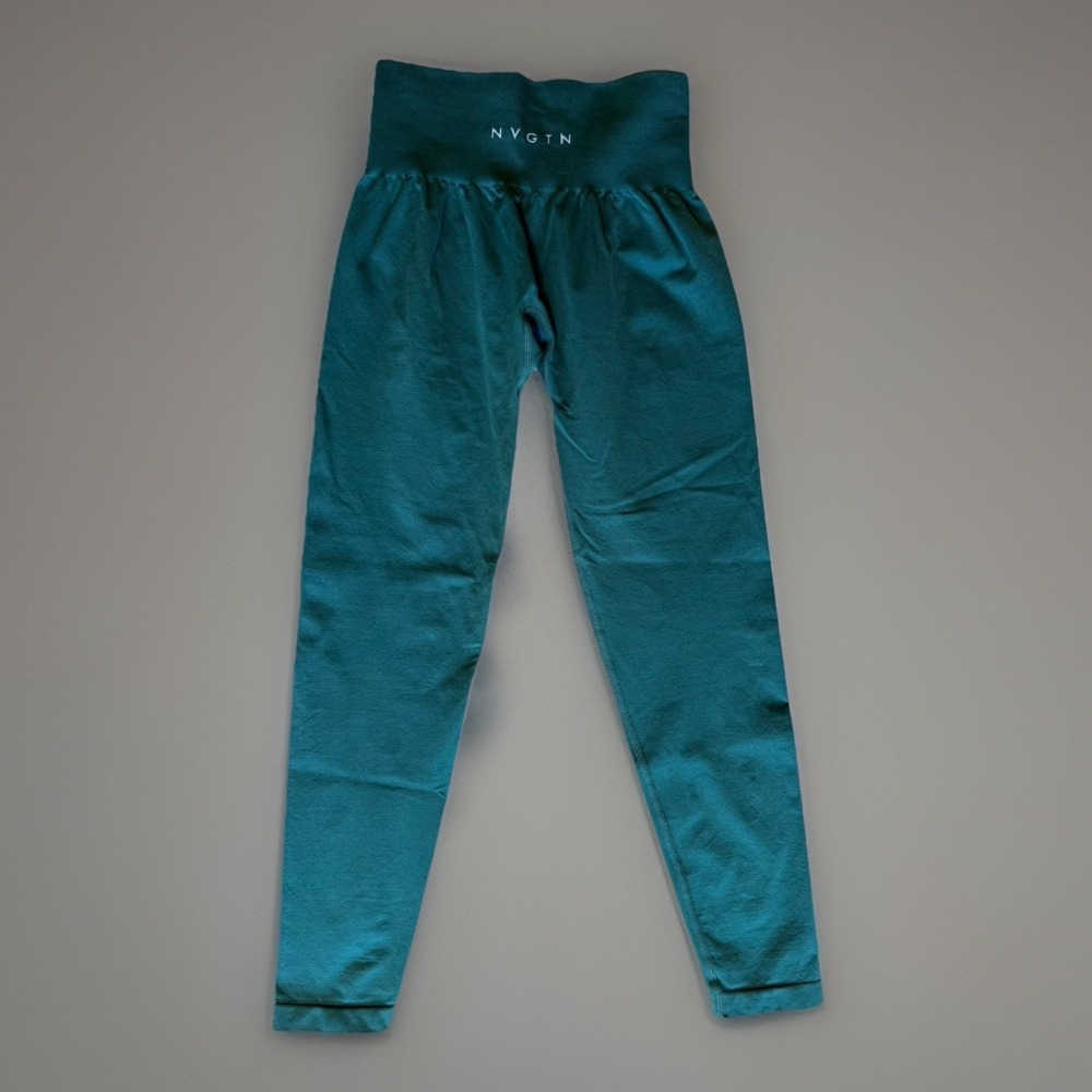 NVGTN Seamless High Waisted Leggings (Lot Of 2)  Teal And Mint Womens Size S - Picture 4 of 9